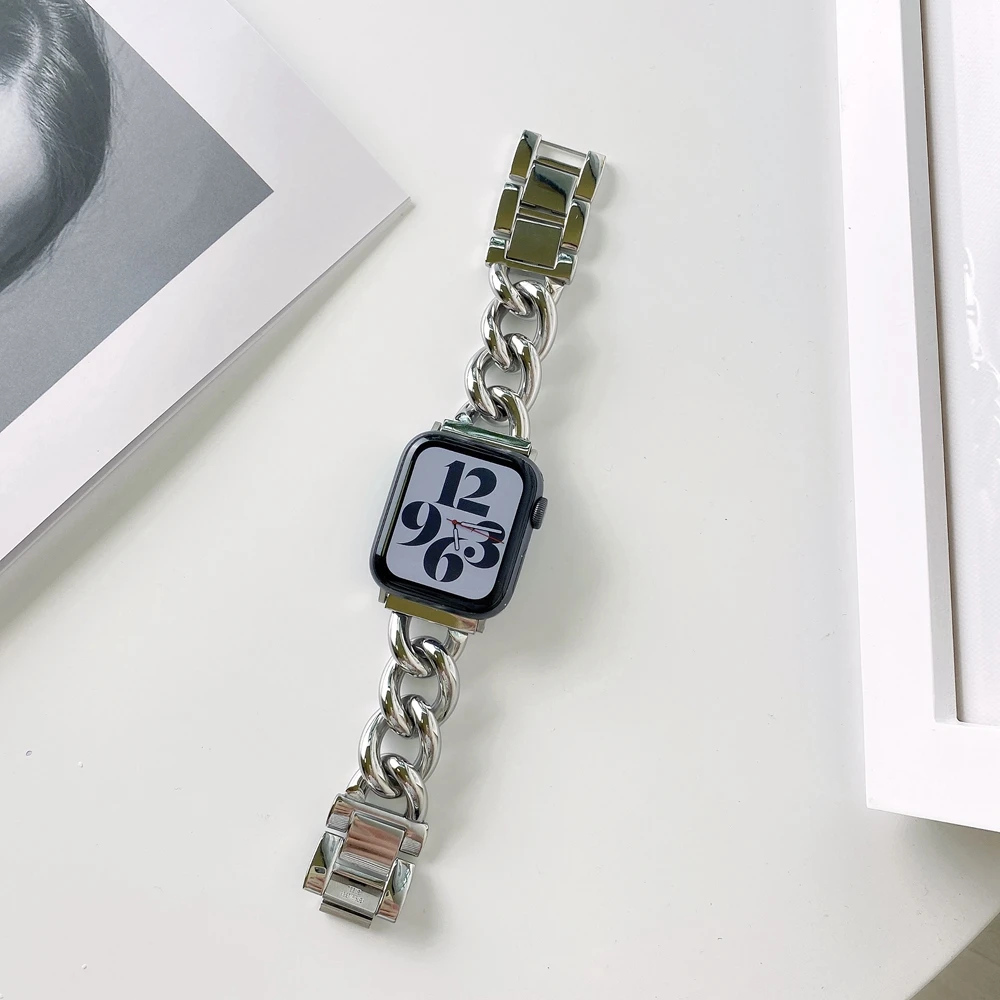 Браслет для часов Apple Watch 38/42 мм SE7 6 5 4 40 мм/44 спортивный из нержавеющей стали