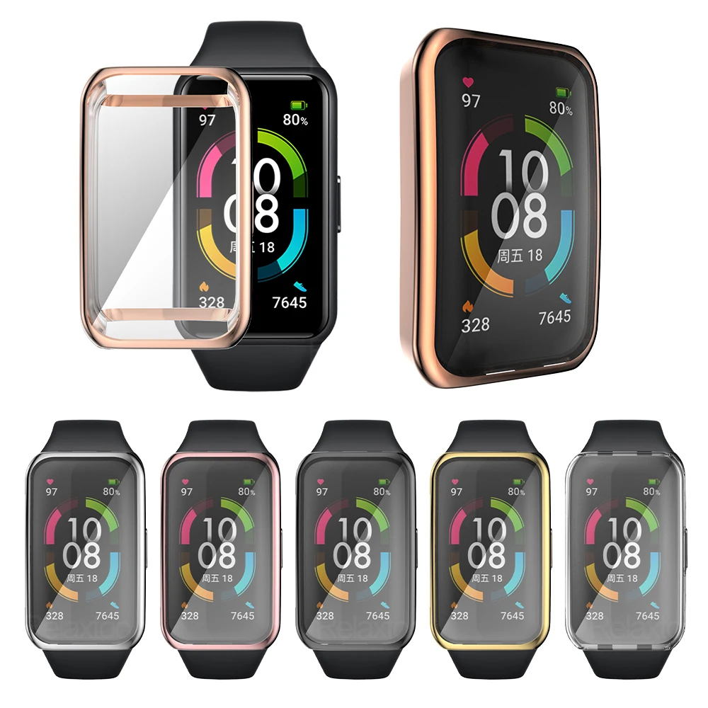 Soft TPU Protective Case for Huawei Honor Band 6 Full Screen Protector Shell Bumper Case for Honor Band 6 Band6 Accessories
Soft TPU Protective Case for Huawei Honor Band 6 Full Screen Protector Shell Bumper Case for Honor Band 6 Band6 Accessories
