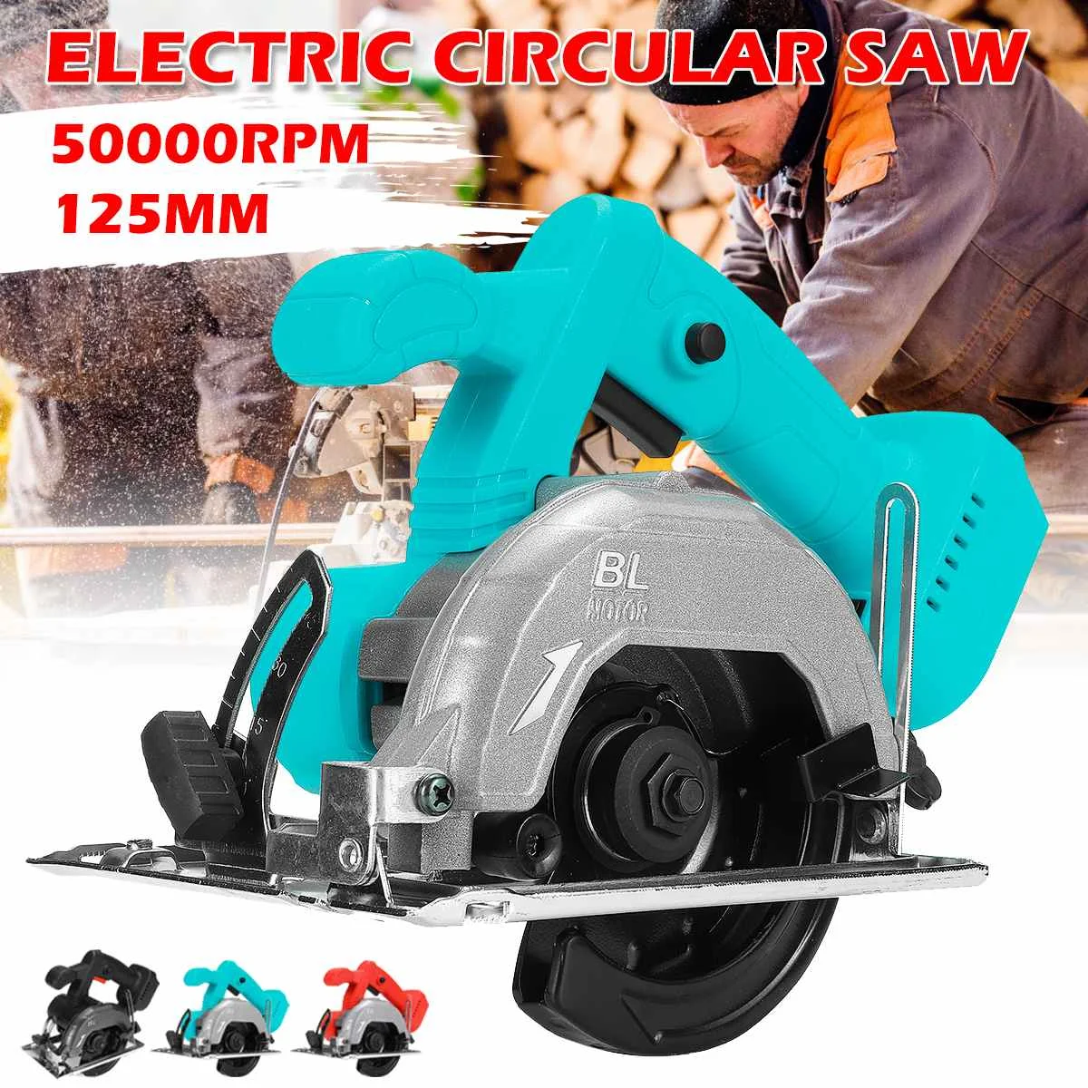 FASGet 125mm Cordless Electric Circular Saw 50000RPM Adjustable Bevel Woodworking Cutting Power Tool for Makita 21V Battery
FASGet 125mm Cordless Electric Circular Saw 50000RPM Adjustable Bevel Woodworking Cutting Power Tool for Makita 21V Battery