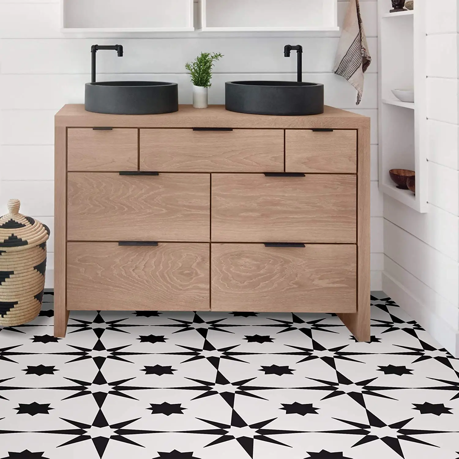 2pcs/set Black and White Frosted Tiles Floor Wall Stickers Kitchen Bathroom Ground Wallpaper Non-slip Peel & Stick Wall Decals
2pcs/set Black and White Frosted Tiles Floor Wall Stickers Kitchen Bathroom Ground Wallpaper Non-slip Peel & Stick Wall Decals