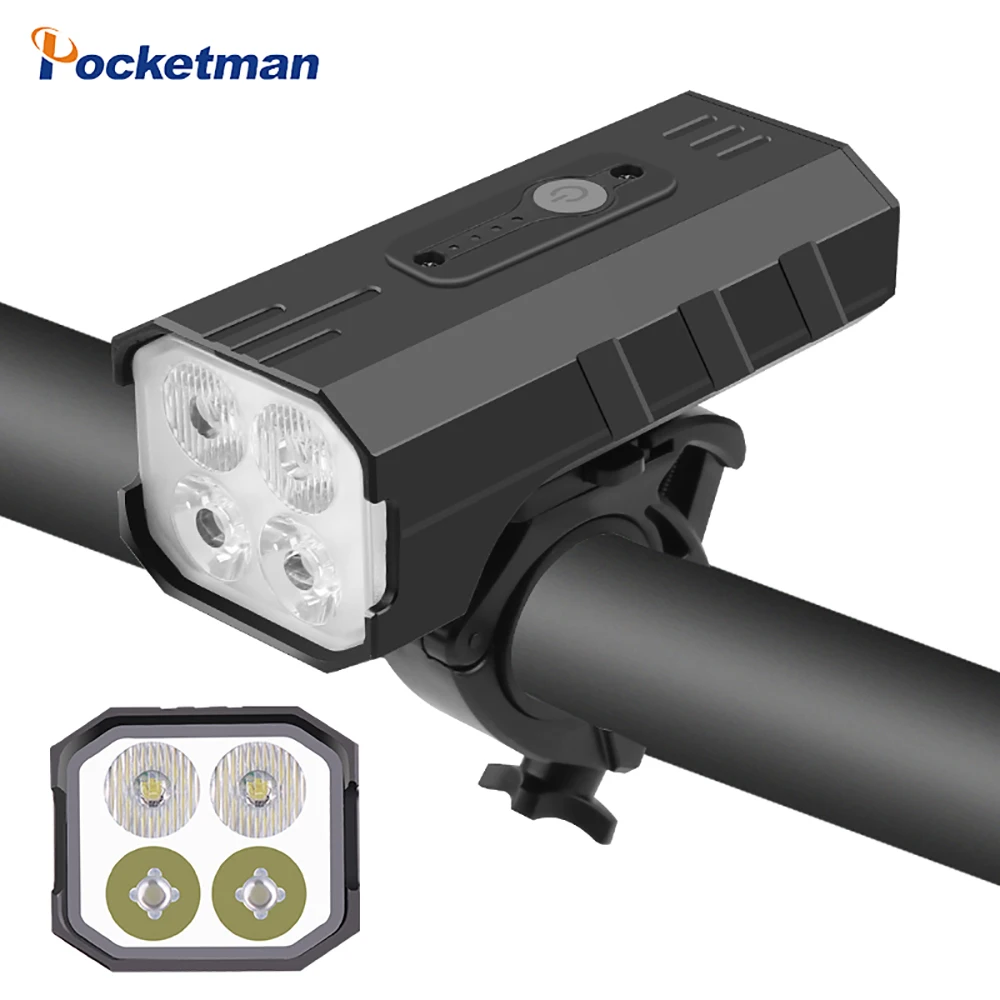 Bike Light Rainproof USB Rechargeable LED 2600mAh MTB Lamp Headlight USB Rechargeable Super Bike Headlight and Back Light Set
Bike Light Rainproof USB Rechargeable LED 2600mAh MTB Lamp Headlight USB Rechargeable Super Bike Headlight and Back Light Set
