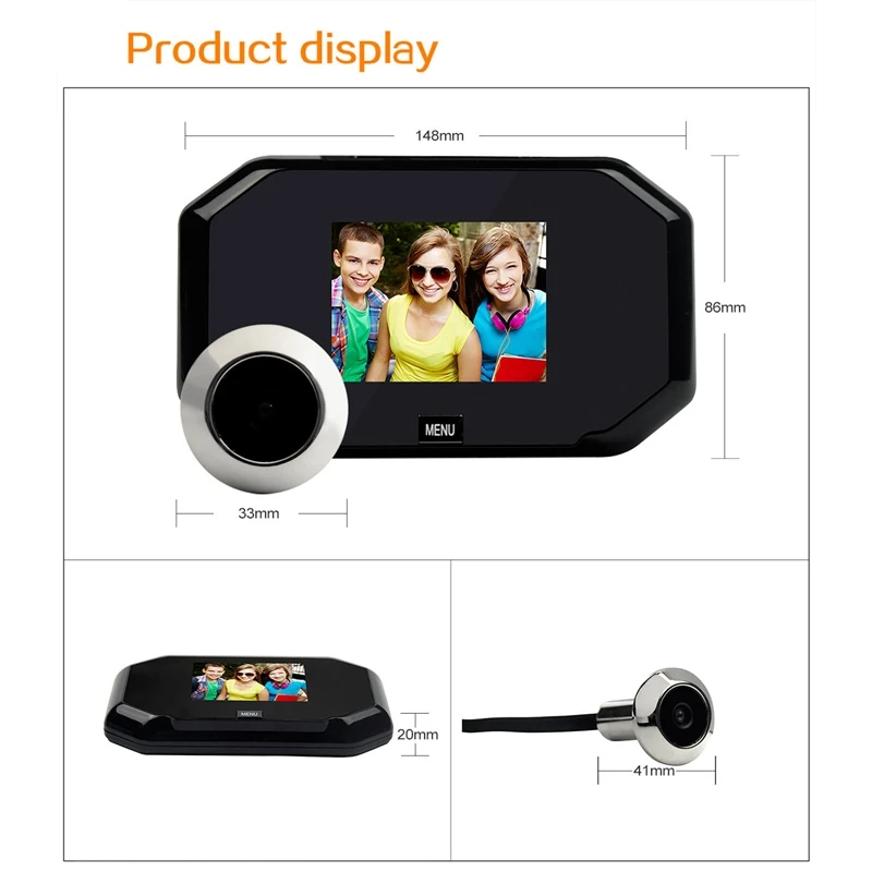 AM05-C09 Doorbell Camera, Home Multifunctional 3.0-Inch High-Definition Display Cateye Door Surveillance Camera
AM05-C09 Doorbell Camera, Home Multifunctional 3.0-Inch High-Definition Display Cateye Door Surveillance Camera