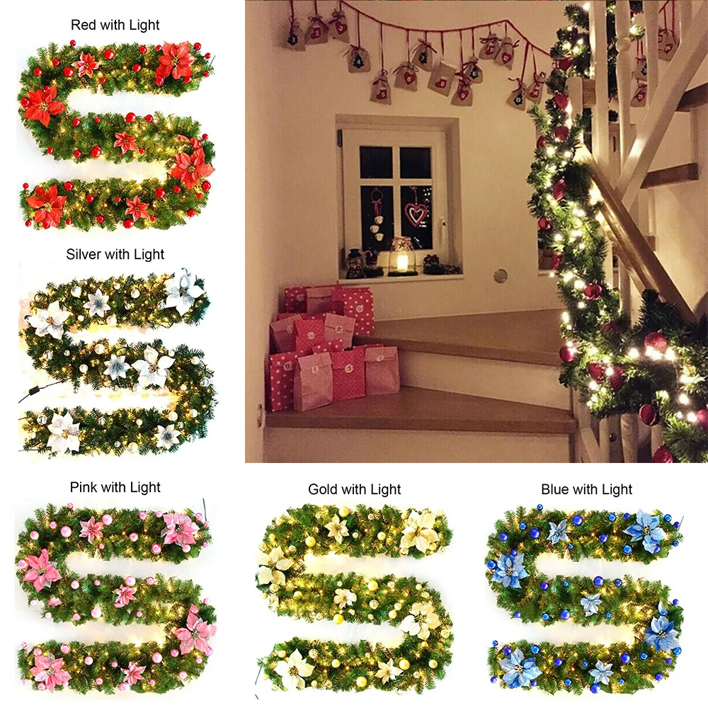 Christmas Garland Light Pine Pre-Lit Artificial Wreath Decor With Light Blue Gold Silver Pink Red LED Rattan Decorative Light
Christmas Garland Light Pine Pre-Lit Artificial Wreath Decor With Light Blue Gold Silver Pink Red LED Rattan Decorative Light