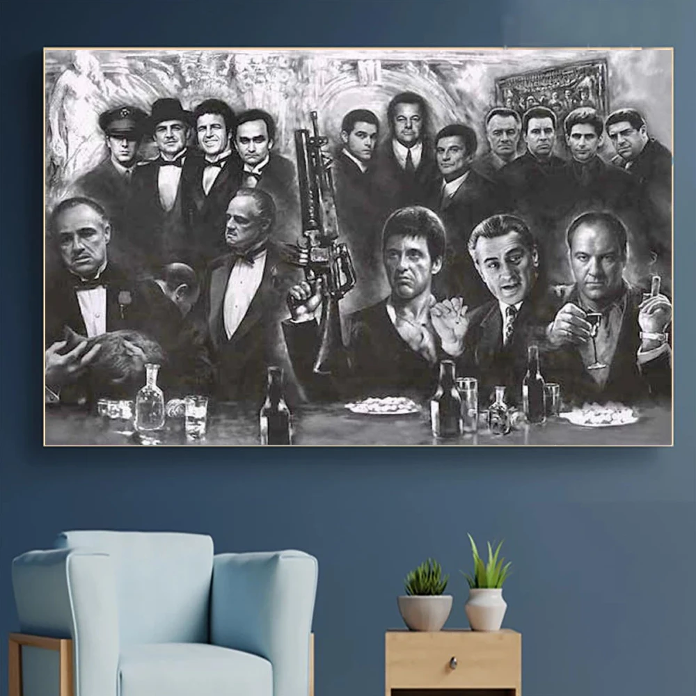 Gangster Movies The Godfather Posters vintage Wall Art Prints Canvas Painting On the Wall Art Mural for Living Room Decoration
Gangster Movies The Godfather Posters vintage Wall Art Prints Canvas Painting On the Wall Art Mural for Living Room Decoration