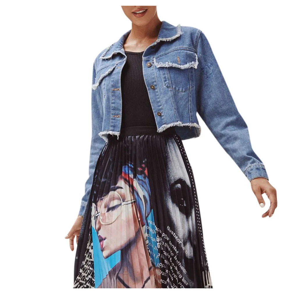 Womens Denim Long Sleeve Button Jacket Casual Coat Outwear
Womens Denim Long Sleeve Button Jacket Casual Coat Outwear