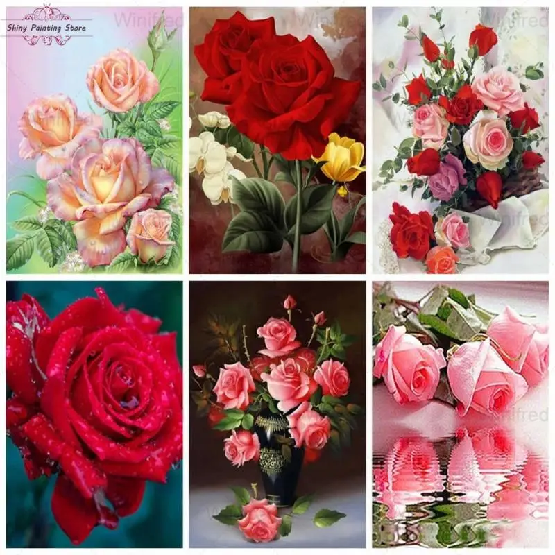 DIY Pink Red Roses Diamond Painting Full Square Round Drill Diamond Embroidery Flower Picture Of Rhinestones Florist Wall Decor
DIY Pink Red Roses Diamond Painting Full Square Round Drill Diamond Embroidery Flower Picture Of Rhinestones Florist Wall Decor