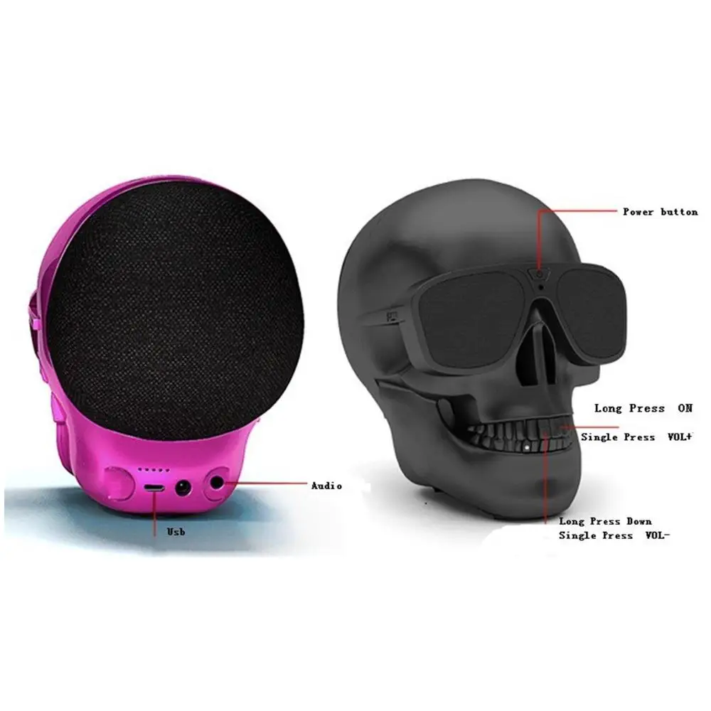 Портативная Bluetooth-Колонка в виде черепа беспроводная стереоколонка форме