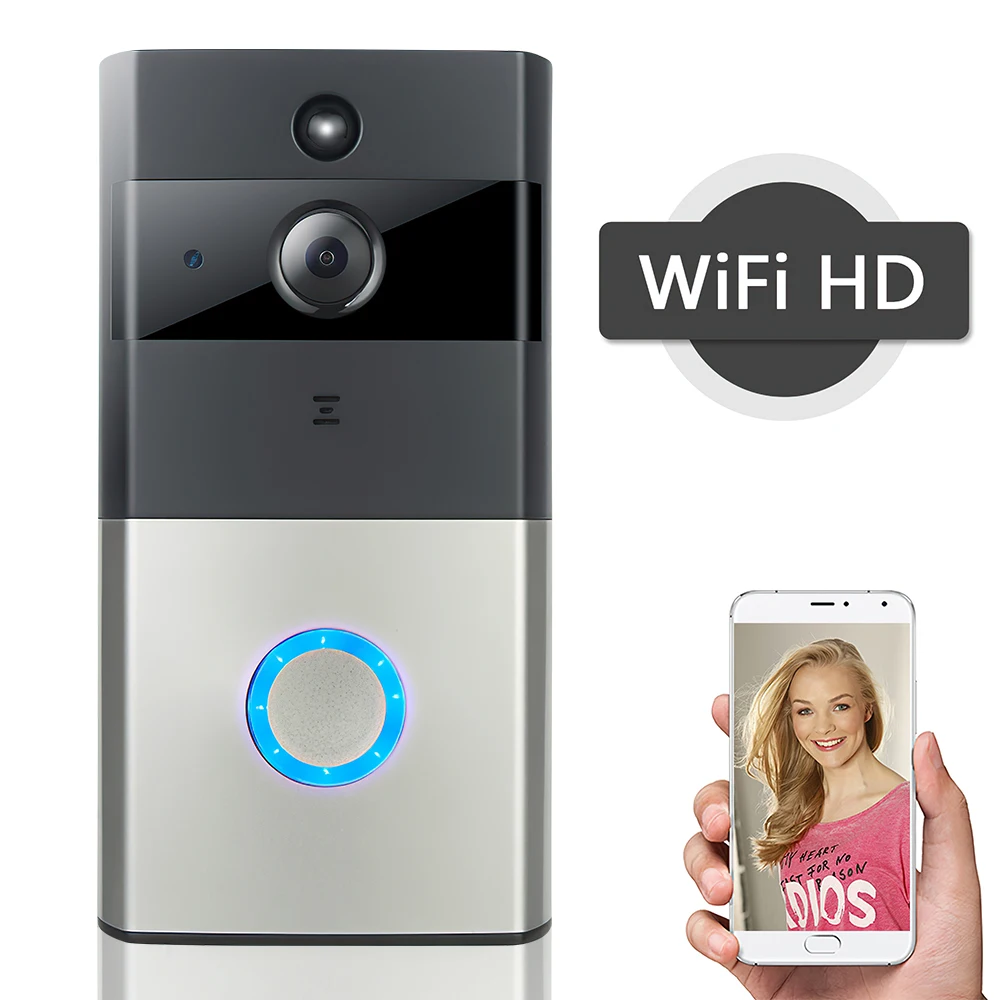 Wireless WiFi Video Doorbell 720P Remote Monitoring Visual Doorbell Infrared Night Vision Camera Intercom for Home Backyard
Wireless WiFi Video Doorbell 720P Remote Monitoring Visual Doorbell Infrared Night Vision Camera Intercom for Home Backyard