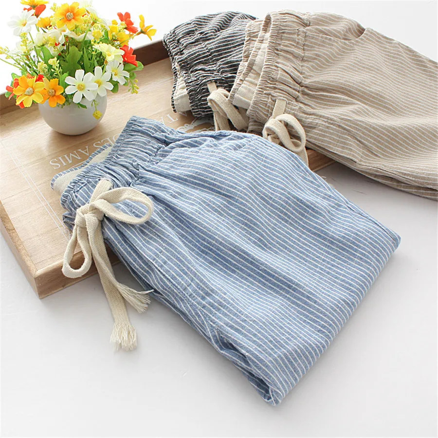 2020 Fashion Summer Women Casual Cotton Linen pencil Pants Stripes Middle Waist Trouser Brief Lace Up Pocket Pants Plus Size
2020 Fashion Summer Women Casual Cotton Linen pencil Pants Stripes Middle Waist Trouser Brief Lace Up Pocket Pants Plus Size