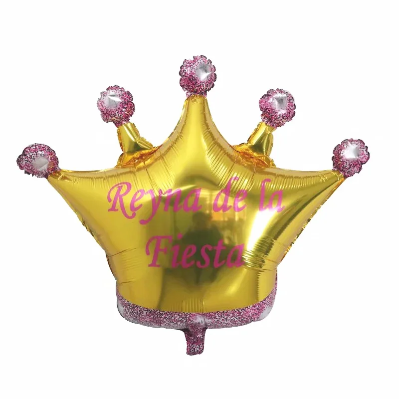 50pcs Gold Spanish Party King Princess Crown Foil Balloons Christmas Wedding Happy Birthday Party Decorations Helium Air Globos
50pcs Gold Spanish Party King Princess Crown Foil Balloons Christmas Wedding Happy Birthday Party Decorations Helium Air Globos