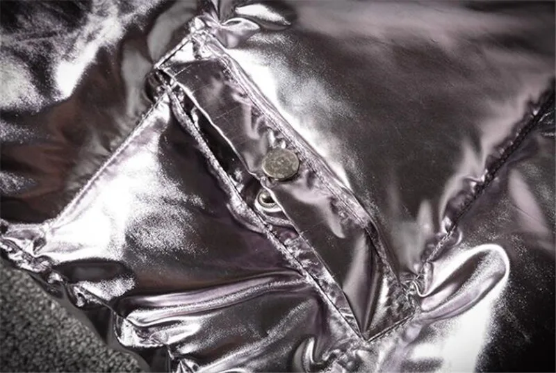 KIMSERE Fashion Men's Silver Shinny Hip Hop Jackets And Coats Cotton Lined Warm Glossy Outerwear Thicken Thermal Hooded Overcoat
KIMSERE Fashion Men's Silver Shinny Hip Hop Jackets And Coats Cotton Lined Warm Glossy Outerwear Thicken Thermal Hooded Overcoat