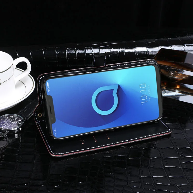 Чехол-книжка для Alcatel 5V роскошный чехол-кошелек из крокодиловой кожи чехол 5060D
