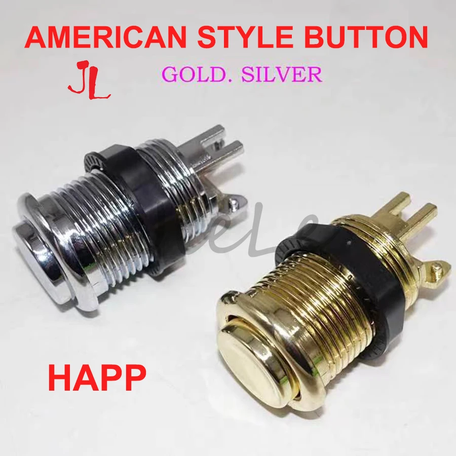 6PCs Happ Style Arcade Buttons with Micro Switch GOLDEN SILVER Push Button for Jamma MAME Game Machine Parts 28mm Mounting Hole
6PCs Happ Style Arcade Buttons with Micro Switch GOLDEN SILVER Push Button for Jamma MAME Game Machine Parts 28mm Mounting Hole