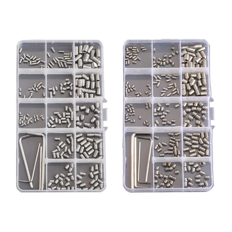 M3/M4/M5/M6 Allen Head Socket Hex Grub Screw Set Cup Point Assortment Kit Metric Stainless Steel Grub Screw Set 13 Sizes
M3/M4/M5/M6 Allen Head Socket Hex Grub Screw Set Cup Point Assortment Kit Metric Stainless Steel Grub Screw Set 13 Sizes