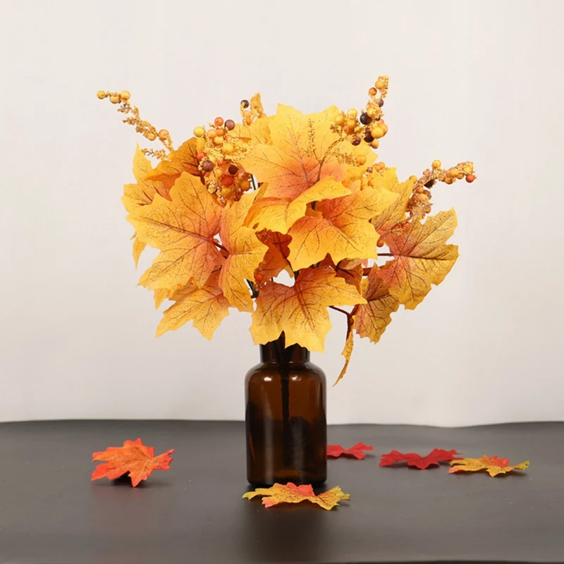 Breautiful Artificial Autumn Leaves and Stem Festival Decoration Fall Maple Leaf Plant Halloween Pumpkin leaves Home Table Decor
Breautiful Artificial Autumn Leaves and Stem Festival Decoration Fall Maple Leaf Plant Halloween Pumpkin leaves Home Table Decor