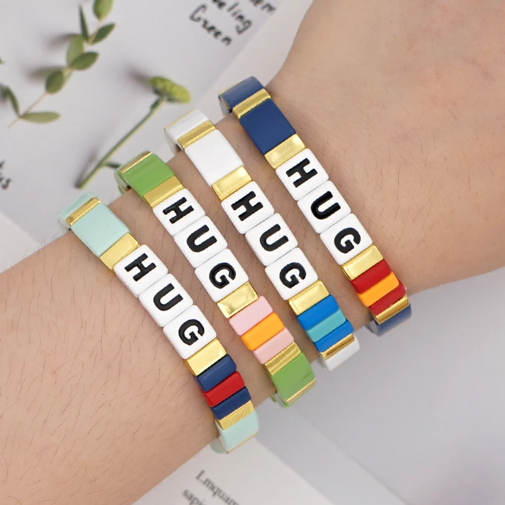 Shinus 2020 TileBeadsEnamelElasticBracelet Women Ladies Bracelets Armband HUG Letter Pulsera Mujer Gift Handmade Bohemian
Shinus 2020 TileBeadsEnamelElasticBracelet Women Ladies Bracelets Armband HUG Letter Pulsera Mujer Gift Handmade Bohemian