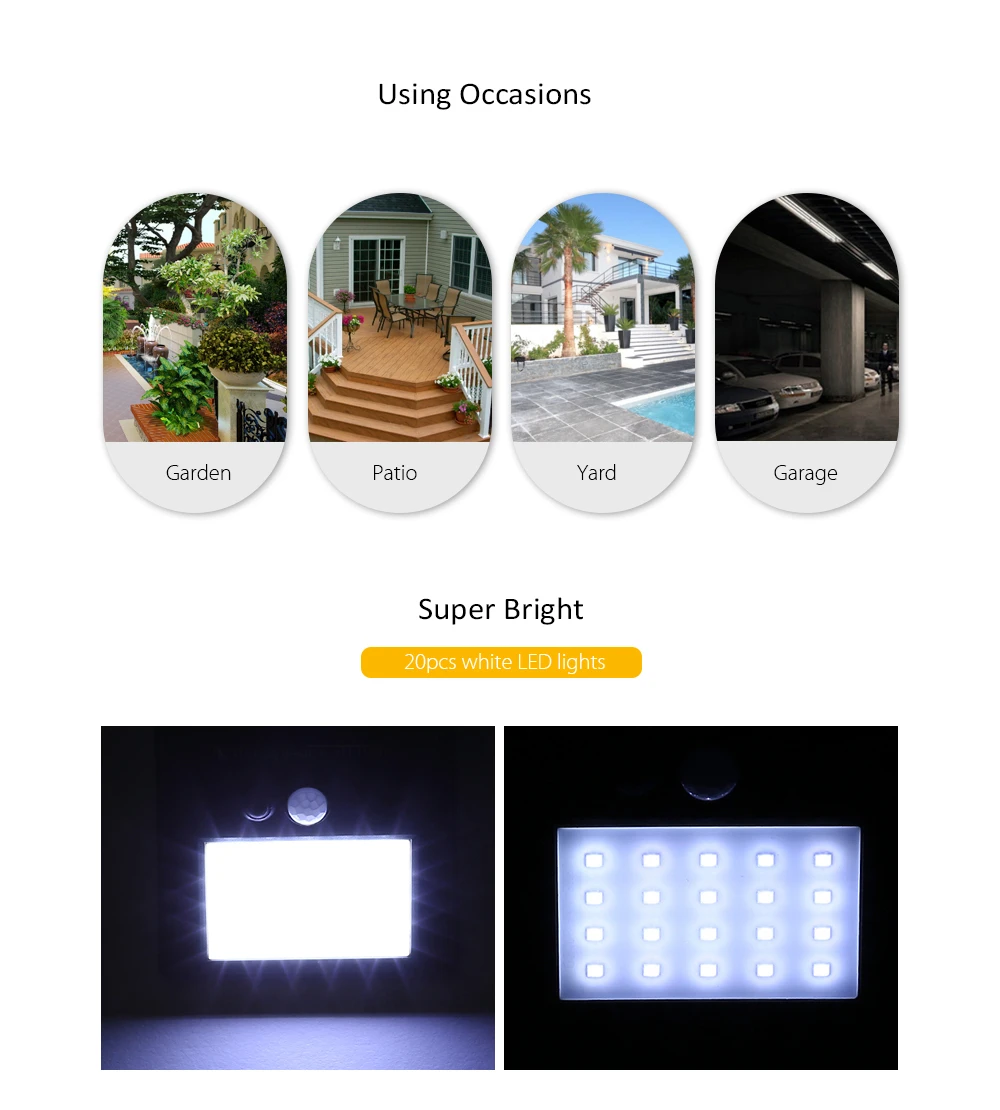 1-4pcs Solar Led Light Motion Sensor Security Wall lamp Waterproof IP65 Outdoor Lamp Garland For Garden Street Plaza | Лампы и
