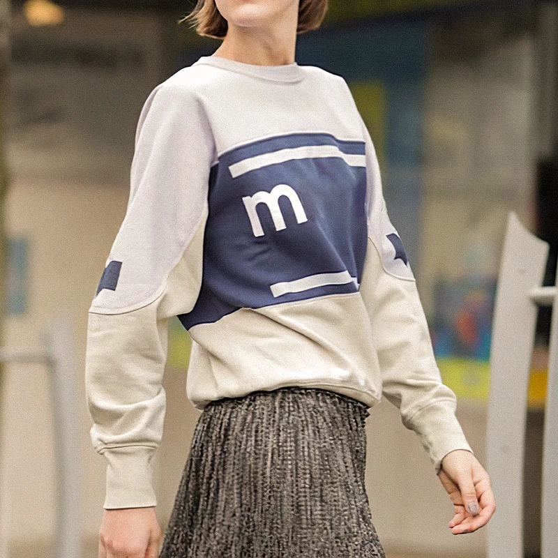 Contrasting Letter Print Sweatshirt Autumn Long Sleeve Round Neck Cotton Pull Hauts Casual Chic Sweatershirts Women Pullover Top
Contrasting Letter Print Sweatshirt Autumn Long Sleeve Round Neck Cotton Pull Hauts Casual Chic Sweatershirts Women Pullover Top