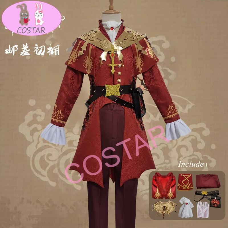 

Anime! Identity V Victor Grantz Postman Gold Skin Gorgeous Uniform Cosplay Costume Halloween Carnival Party Outfit Men 2021 NEW