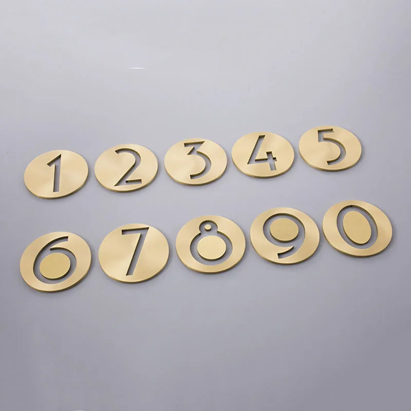 Brass Numbers Door Plates DIY Decorative Numbers Wall Letters Symbols Personalize House Door Address Signs Round
Brass Numbers Door Plates DIY Decorative Numbers Wall Letters Symbols Personalize House Door Address Signs Round