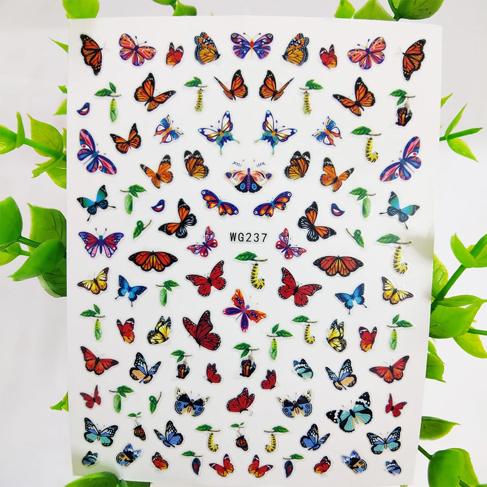 Butterfly Leaf 3D Nail Sticker Wings Colorful Sliders Wraps Manicure Tips Stickers Adhesive Foils DIY Nail Art Decorations 
Butterfly Leaf 3D Nail Sticker Wings Colorful Sliders Wraps Manicure Tips Stickers Adhesive Foils DIY Nail Art Decorations