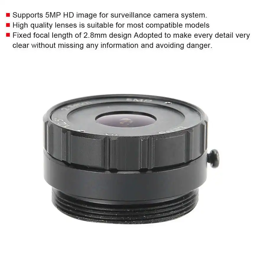 CW-FL02814-5MP Camera lens 2.8mm length 5MP 1/2.5 CS Mount CCTV fixed Camer lens (aperture F1: 1.4)
CW-FL02814-5MP Camera lens 2.8mm length 5MP 1/2.5 CS Mount CCTV fixed Camer lens (aperture F1: 1.4)