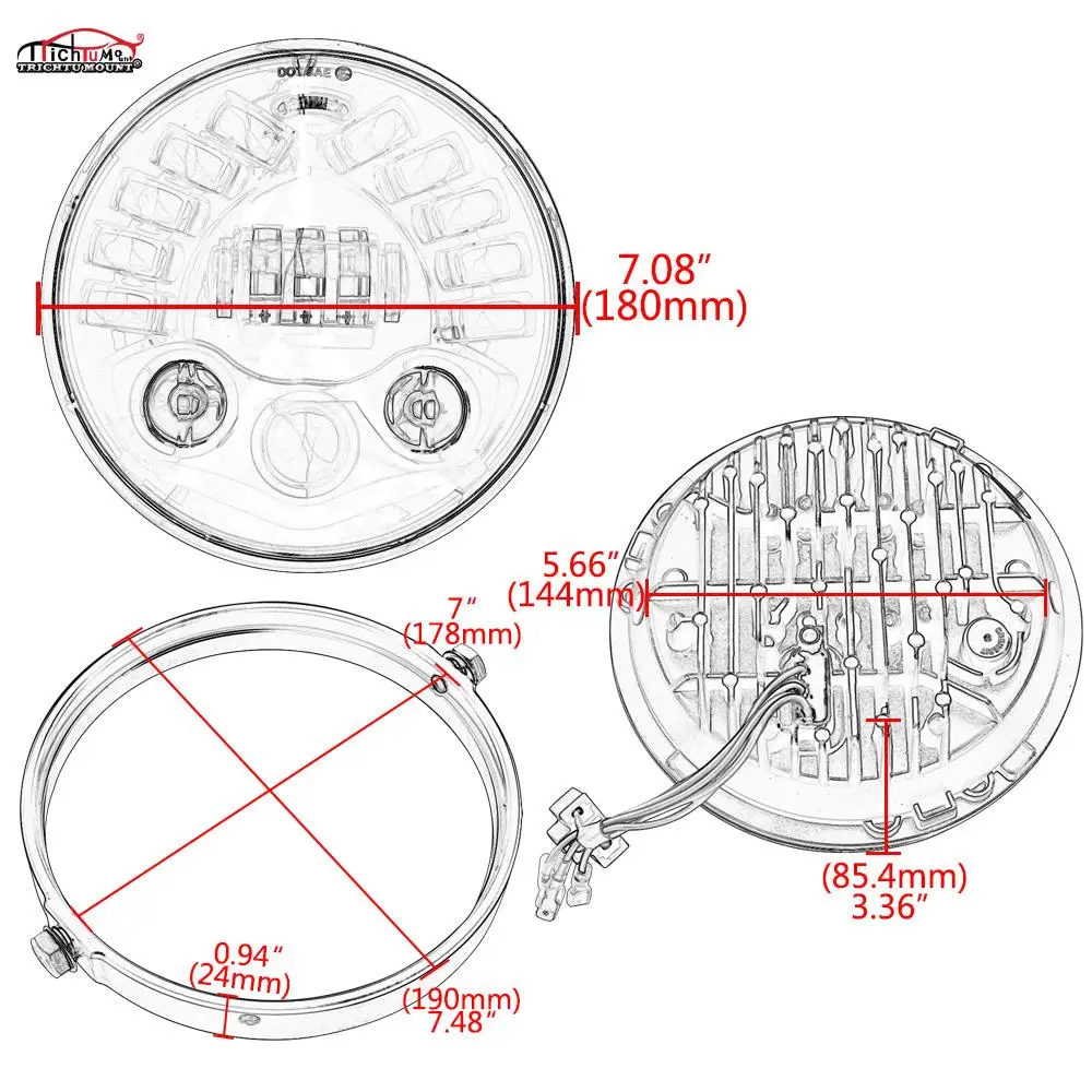 7 Inch Round Motorcycle LED Headlight Hi/Lo Beam DRL Light Fit For HARLEY Touring Softail
7 Inch Round Motorcycle LED Headlight Hi/Lo Beam DRL Light Fit For HARLEY Touring Softail