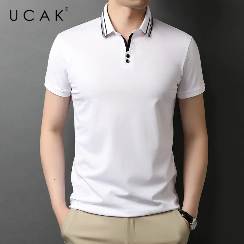 UCAK Brand Classic Solid Color Turn-down Collar Short Sleeve T-Shirts Summer New Streetwear Casual Cotton T Shirt Homme U5572
UCAK Brand Classic Solid Color Turn-down Collar Short Sleeve T-Shirts Summer New Streetwear Casual Cotton T Shirt Homme U5572