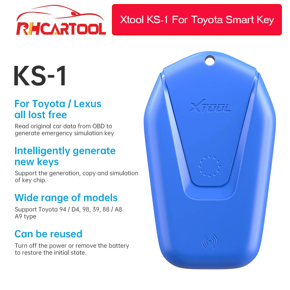 Эмулятор OBD2 New XTOOL KS 1 Blue для PS90 X100 PAD2 PAD3 PAD Elite A80 All Lost via KC100 подходит Toyota Smart