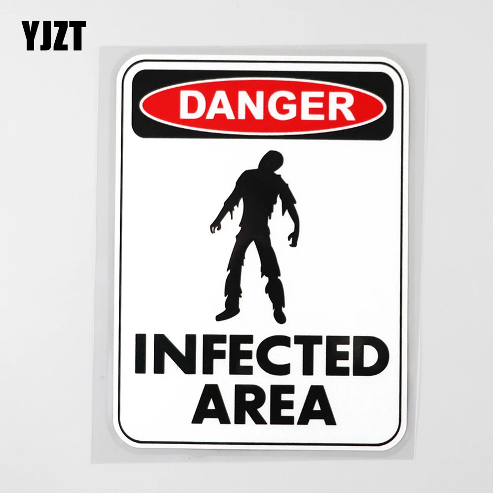 YJZT 9,9 см × 13,5 см Предупреждение зомби опасной инфицированных площадь Наклейка ПВХ автомобиля Стикеры 12C-0355 
YJZT 9,9 см × 13,5 см Предупреждение зомби опасной инфицированных площадь Наклейка ПВХ автомобиля Стикеры 12C-0355