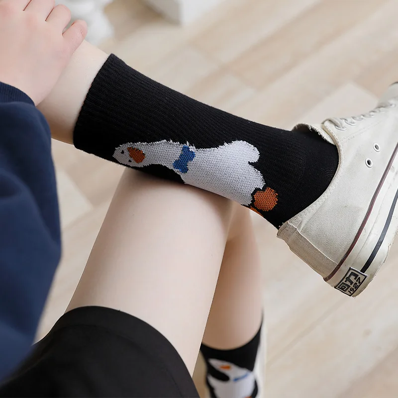 Носки женские хлопковые в стиле Харадзюку носки забавные каваи с гусиным утенком