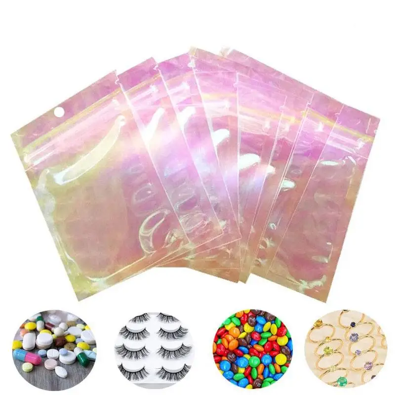 Thick Reclosable Holographic Pink Zipper Packaging Bag Cosmetic Jewelry Flat Pouches Small Plastic Zip Lock Bags 10pcs
Thick Reclosable Holographic Pink Zipper Packaging Bag Cosmetic Jewelry Flat Pouches Small Plastic Zip Lock Bags 10pcs