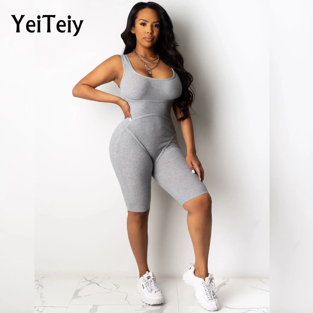 Yeiteiy Summer Casual Jumpsuit Solid Color Sleeveless Shorts Ladies Clothing Fashionable And Comfortable One-Piece Wear
Yeiteiy Summer Casual Jumpsuit Solid Color Sleeveless Shorts Ladies Clothing Fashionable And Comfortable One-Piece Wear