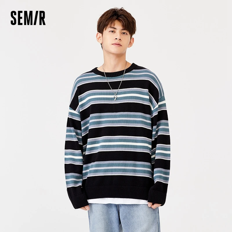 SEMIR Winter Striped Jacquard Sweater For Men Inner Wear Loose Round Neck Pullover Tide 2021 New Men'S Top
SEMIR Winter Striped Jacquard Sweater For Men Inner Wear Loose Round Neck Pullover Tide 2021 New Men'S Top