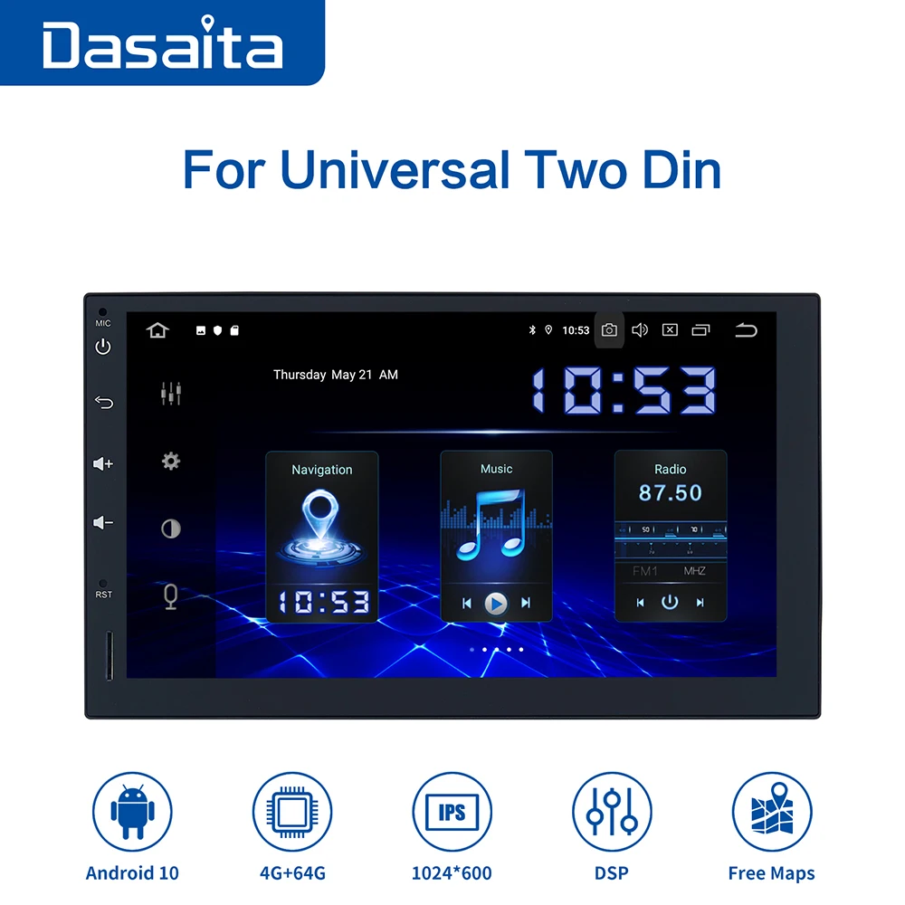 Автомобильный мультимедийный плеер Dasaita универсальная стерео-система на android 10 0