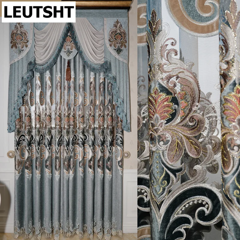 European-style Curtains for Living Dining Room Bedroom Light Luxury Snow Embroidered Curtains Valance Curtains Window
European-style Curtains for Living Dining Room Bedroom Light Luxury Snow Embroidered Curtains Valance Curtains Window