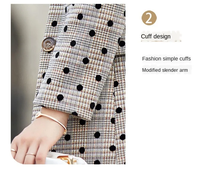 Spring Autumn Women Polka Dot Long Sleeve Balzer Office Lady Single Button Patchwork Jacket Casual Wear Blazers Plus Size 4XL
Spring Autumn Women Polka Dot Long Sleeve Balzer Office Lady Single Button Patchwork Jacket Casual Wear Blazers Plus Size 4XL