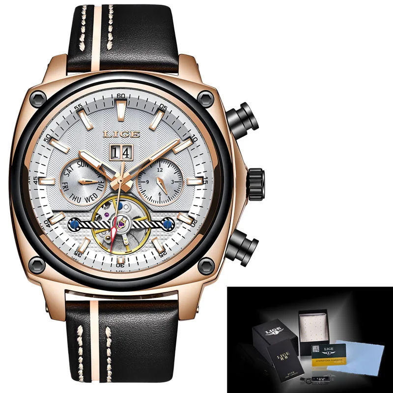 LIGE 2020 New flagship Mens Watches Mechanical Watch Men Large Dial Business Waterproof Sport Watch Relogio Masculino + Box 
LIGE 2020 New flagship Mens Watches Mechanical Watch Men Large Dial Business Waterproof Sport Watch Relogio Masculino + Box