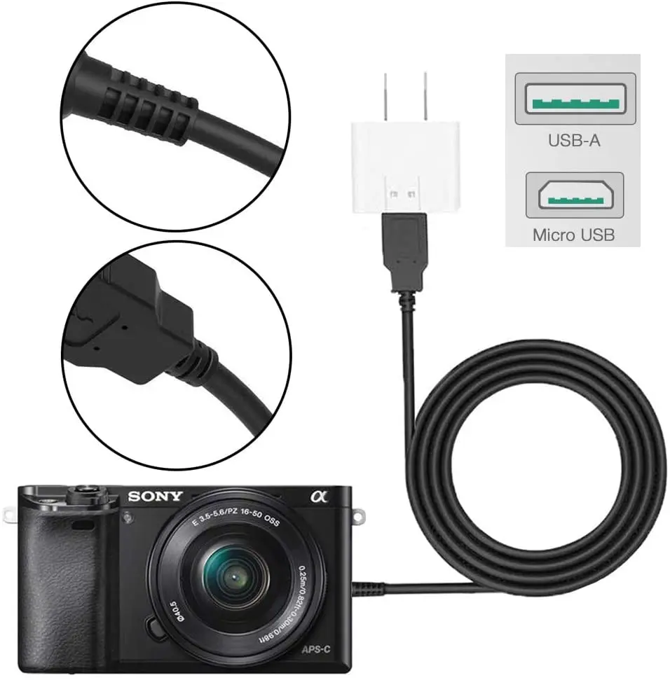 Сменный USB-кабель для Sony Alpha a6000 a6300 a6500 a5100 a5000 и Cybershot DSCHX400V | Электроника