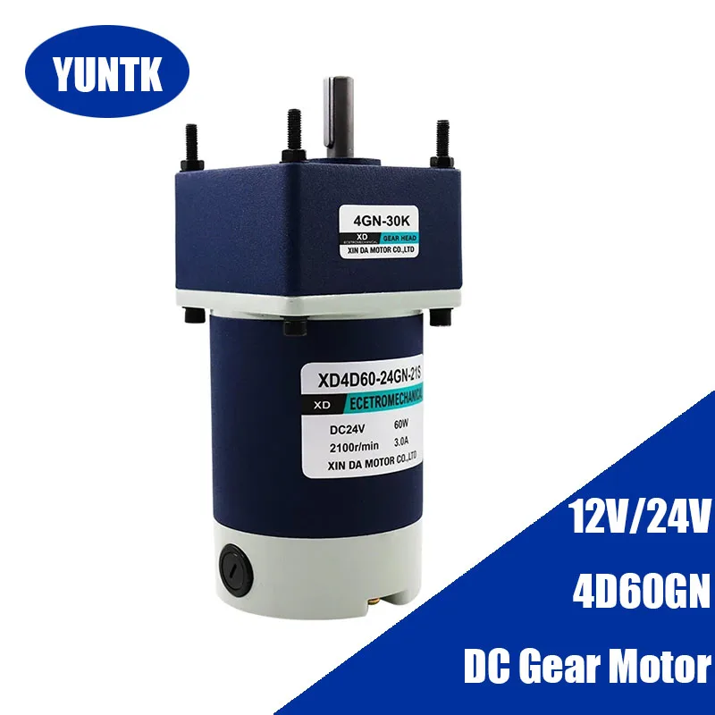60W DC Gear 12V 24V Motor Low Speed Positive and Negative Engine Speed Adjustable Silent electric car Motor
60W DC Gear 12V 24V Motor Low Speed Positive and Negative Engine Speed Adjustable Silent electric car Motor