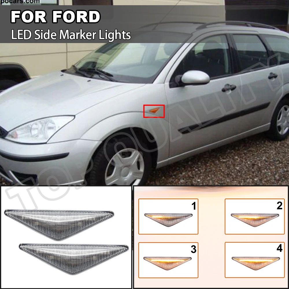 2PCS LED Dynamic Side Marker Turn Signal Light Sequential Blinker Lamp For Ford Mondeo 2000-2006 MK 3 Ford Focus MK1 1998-2004
2PCS LED Dynamic Side Marker Turn Signal Light Sequential Blinker Lamp For Ford Mondeo 2000-2006 MK 3 Ford Focus MK1 1998-2004