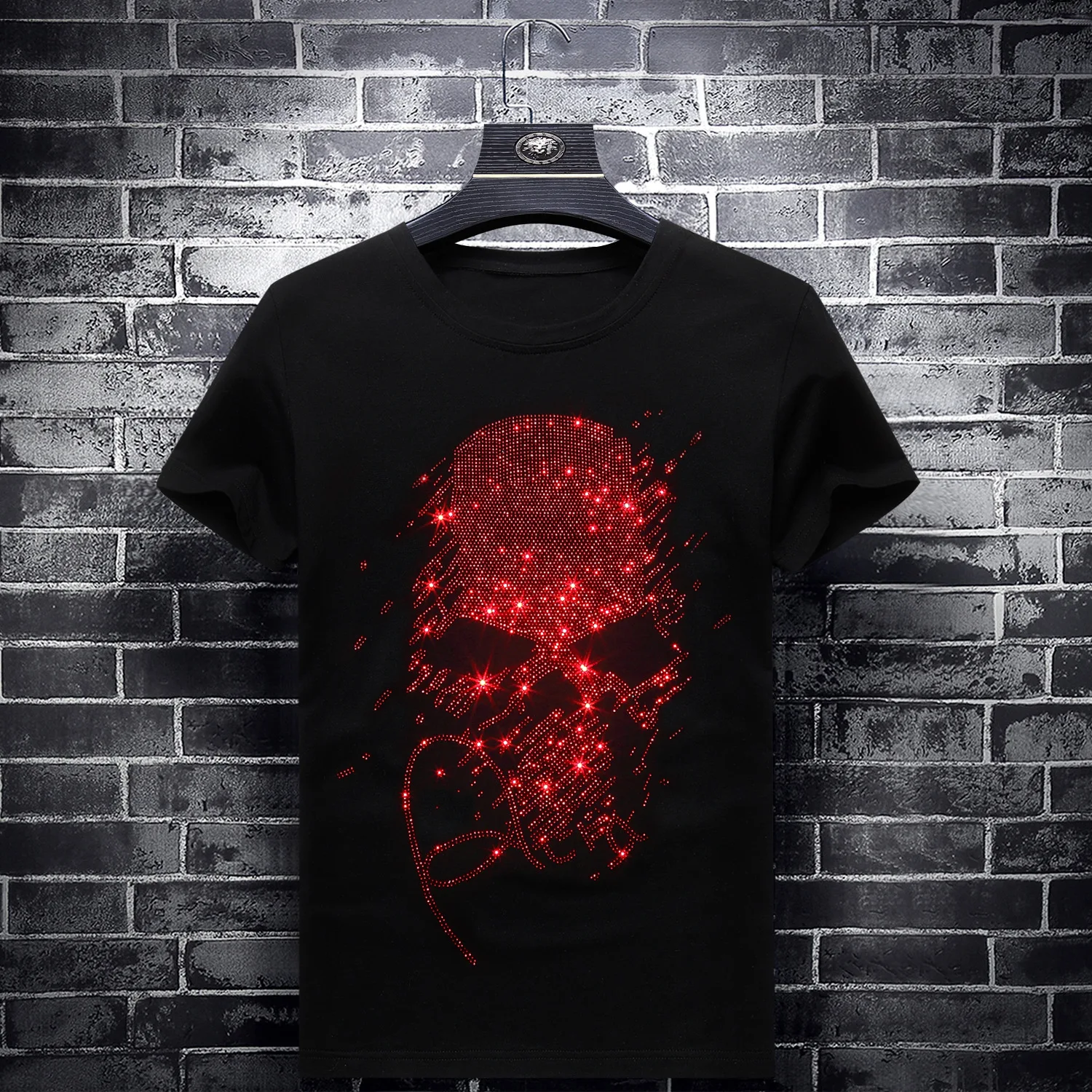 2021 Bright Rhinestones Red Skulls T Shirts Men Short Sleeve Fashion Clothing Streetwear O Neck Modal Cotton Calaveras Camiseta
2021 Bright Rhinestones Red Skulls T Shirts Men Short Sleeve Fashion Clothing Streetwear O Neck Modal Cotton Calaveras Camiseta
