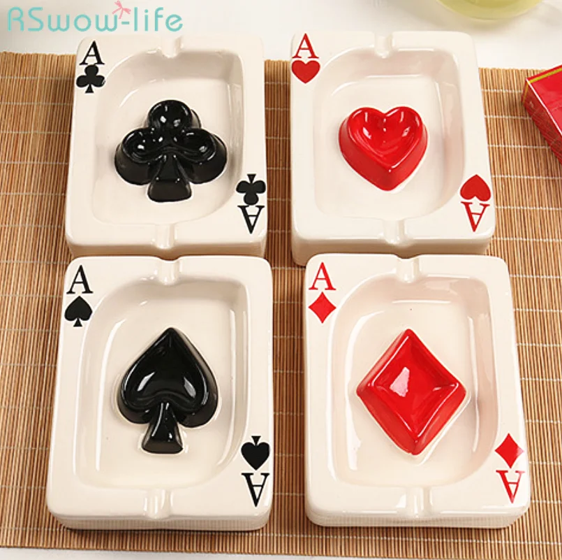 European Style Poker Creative Red Heart Square White Porcelain Portable Ashtray Cigar Cigarette Ash Tray Creative Home Gadgets
European Style Poker Creative Red Heart Square White Porcelain Portable Ashtray Cigar Cigarette Ash Tray Creative Home Gadgets