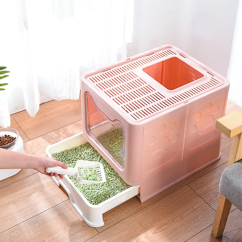 Top-entry Cat Litter Box Folding Cat Litter Box Lndividually Packaged Small Size Fully Enclosed Forward-out Drawer Cat Toilet
Top-entry Cat Litter Box Folding Cat Litter Box Lndividually Packaged Small Size Fully Enclosed Forward-out Drawer Cat Toilet