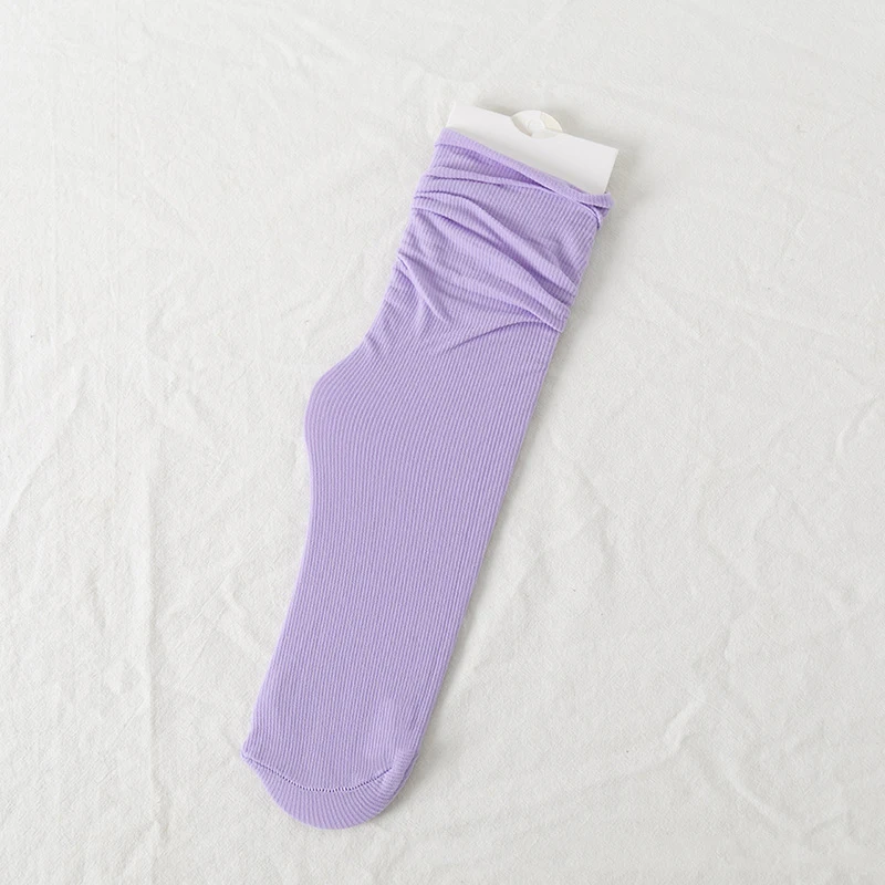 Носки женские тонкие свободные до середины икры летние нейлоновые носки