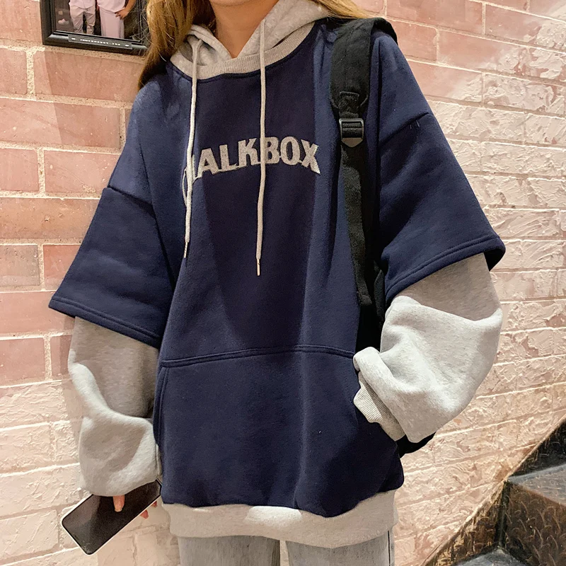 2020 Korean All-Match Women Plus Velvet Thicker Embroidery Letter Long Loose Pullovers Hooded Warm Students Daily Womens New
2020 Korean All-Match Women Plus Velvet Thicker Embroidery Letter Long Loose Pullovers Hooded Warm Students Daily Womens New