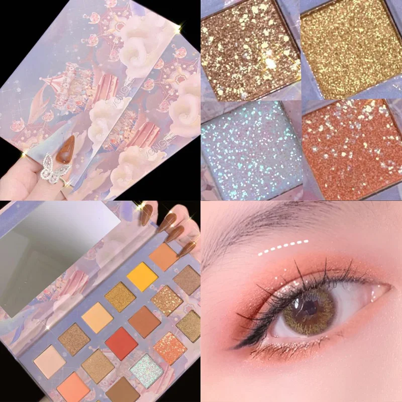 18 Colors Eye Shadow Pearlescent Matte Glitter Powder Sequins Easy To Color Eyeshadow Palette Waterproof Beauty Cosmetics TSLM1
18 Colors Eye Shadow Pearlescent Matte Glitter Powder Sequins Easy To Color Eyeshadow Palette Waterproof Beauty Cosmetics TSLM1