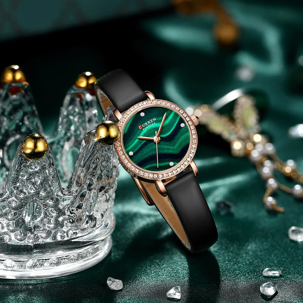 CURREN Elegant Charming Thin Watches for Ladies Quartz Clcok Classic Leather Wristwatches with Rhinestone
CURREN Elegant Charming Thin Watches for Ladies Quartz Clcok Classic Leather Wristwatches with Rhinestone