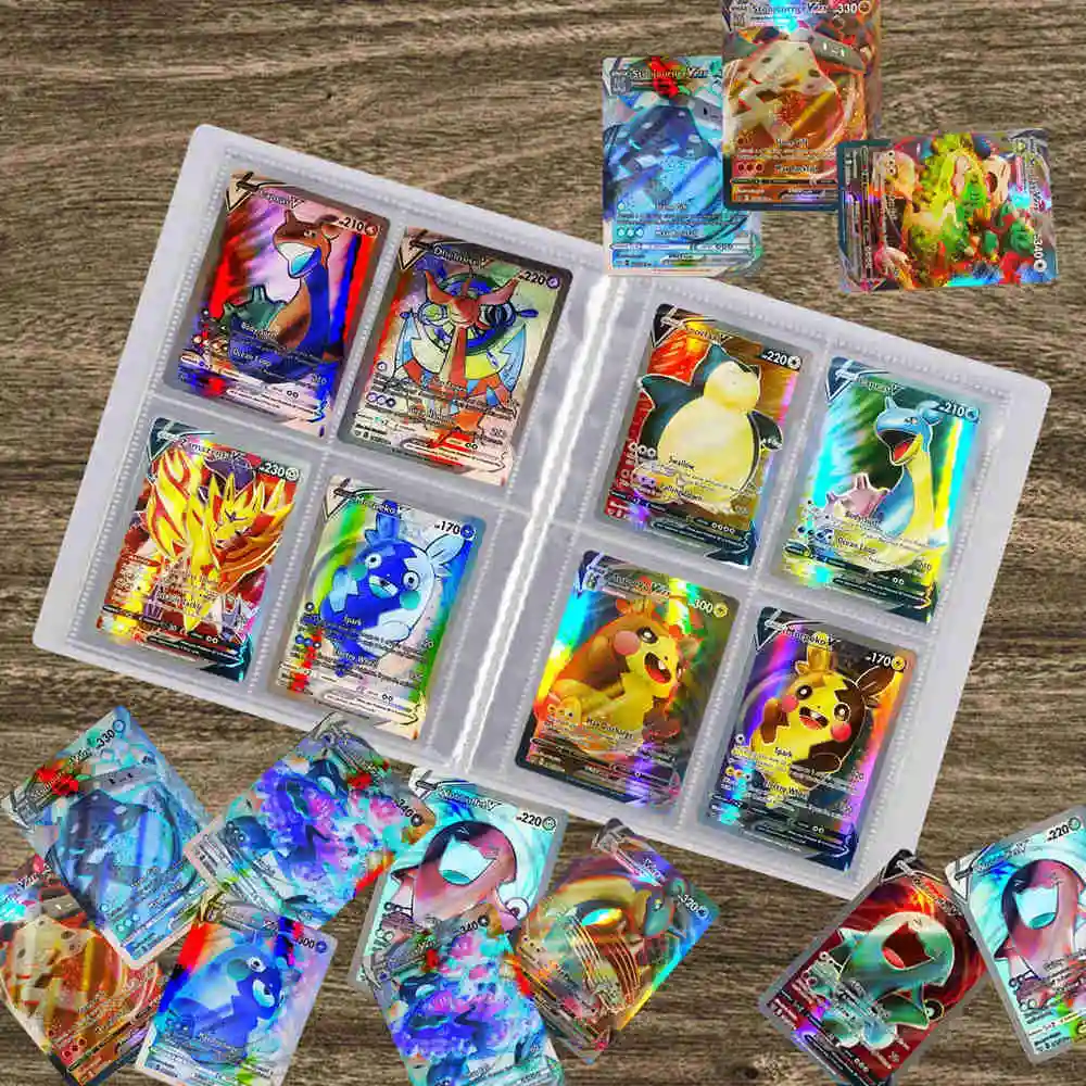 240Pcs 4 Pocket Pokemon Album Cards 4 Pocket Card Book VMAX GX EX Cartoon Anime Map Folder Collectors Binder Boy Kids Toys Gifts
240Pcs 4 Pocket Pokemon Album Cards 4 Pocket Card Book VMAX GX EX Cartoon Anime Map Folder Collectors Binder Boy Kids Toys Gifts