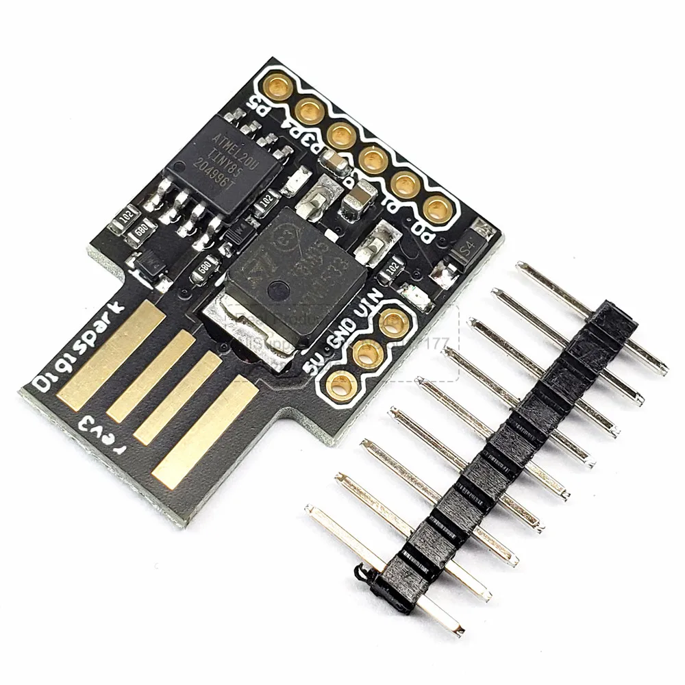 Плата разработки ATTINY85 Digispark Kickstarter USB, модуль для Arduino, поддержка USB для IDE 1,0 + 6 контактов ввода-вывода
Плата разработки ATTINY85 Digispark Kickstarter USB, модуль для Arduino, поддержка USB для IDE 1,0 + 6 контактов ввода-вывода